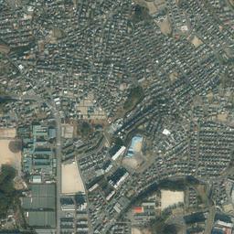明野団地周辺の現在の空中写真