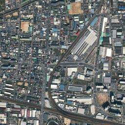 あまがさきキューズモール周辺周辺の現在の空中写真