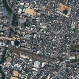 あまがさきキューズモール周辺周辺の現在の空中写真