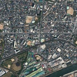あまがさきキューズモール周辺周辺の現在の空中写真