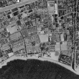 芦屋浜周辺の 1961〜1969 年の空中写真