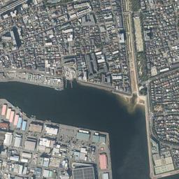 芦屋浜周辺の現在の空中写真