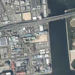 芦屋浜周辺の現在の空中写真