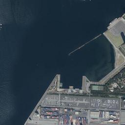 千葉みなと周辺の現在の空中写真