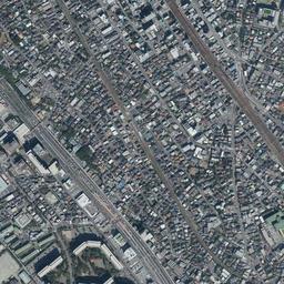 千葉みなと周辺の現在の空中写真