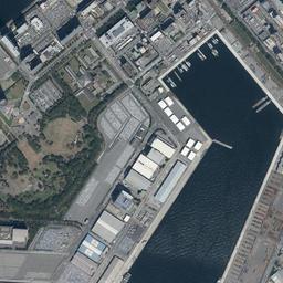 千葉みなと周辺の現在の空中写真