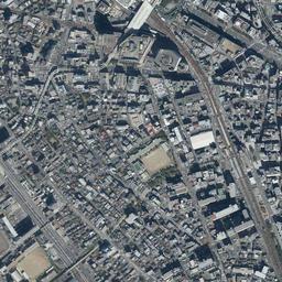 千葉みなと周辺の現在の空中写真