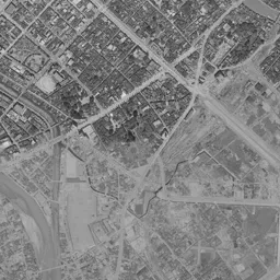 キャナルシティ博多 (カネボウ工場跡)周辺の 1961〜1969 年の空中写真