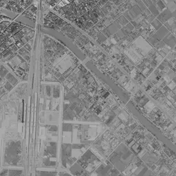 キャナルシティ博多 (カネボウ工場跡)周辺の 1961〜1969 年の空中写真