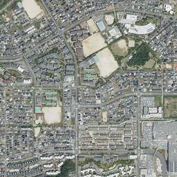 平城ニュータウン (高の原)周辺の現在の空中写真