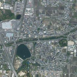 平城ニュータウン (高の原)周辺の現在の空中写真