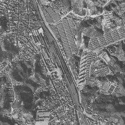 いわき湯本 (常磐炭田跡)周辺の 1961〜1969 年の空中写真
