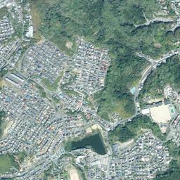 いわき湯本 (常磐炭田跡)周辺の現在の空中写真