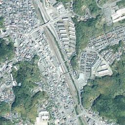 いわき湯本 (常磐炭田跡)周辺の現在の空中写真
