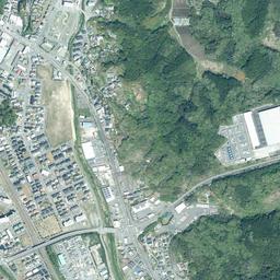 いわき湯本 (常磐炭田跡)周辺の現在の空中写真