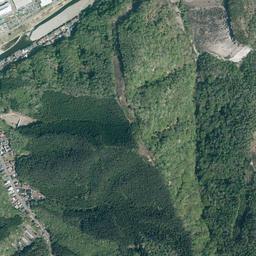 釜石駅前 (製鉄所跡)周辺の現在の空中写真