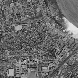 ラゾーナ川崎周辺の 1961〜1969 年の空中写真