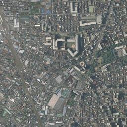 ラゾーナ川崎周辺の現在の空中写真