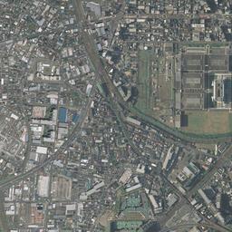 ラゾーナ川崎周辺の現在の空中写真