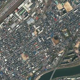 健都 (吹田操車場跡)周辺の現在の空中写真