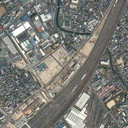 健都 (吹田操車場跡)周辺の現在の空中写真