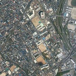 健都 (吹田操車場跡)周辺の現在の空中写真