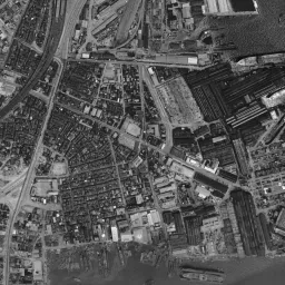 神戸ハーバーランド周辺の 1961〜1969 年の空中写真