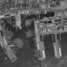 神戸ハーバーランド周辺の 1961〜1969 年の空中写真