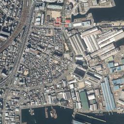 神戸ハーバーランド周辺の現在の空中写真