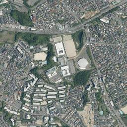香里団地周辺の現在の空中写真
