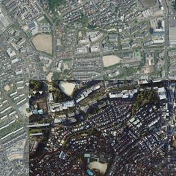 香里団地周辺の現在の空中写真