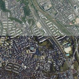 香里団地周辺の現在の空中写真
