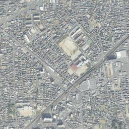 倉敷チボリ公園跡 (クラボウ倉敷工場跡)周辺の現在の空中写真