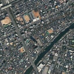 京セラドーム大阪 (岩崎町)周辺の現在の空中写真