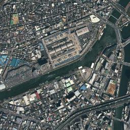 京セラドーム大阪 (岩崎町)周辺の現在の空中写真