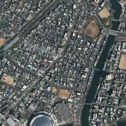 京セラドーム大阪 (岩崎町)周辺の現在の空中写真