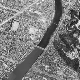 マツダスタジアム周辺 (広島東貨物ヤード跡)周辺の 1961〜1969 年の空中写真