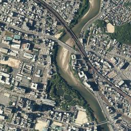 マツダスタジアム周辺 (広島東貨物ヤード跡)周辺の現在の空中写真