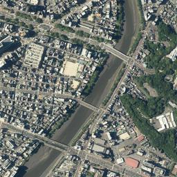 マツダスタジアム周辺 (広島東貨物ヤード跡)周辺の現在の空中写真