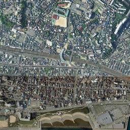 明舞団地周辺の現在の空中写真