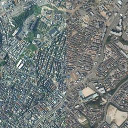 明舞団地周辺の現在の空中写真