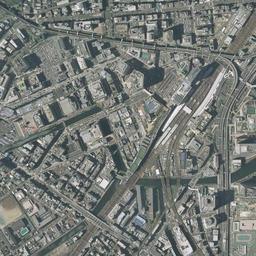 みなとみらい周辺の現在の空中写真
