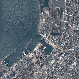 門司港レトロ周辺の現在の空中写真