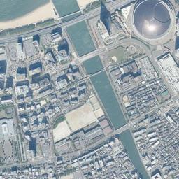 百道浜周辺の現在の空中写真