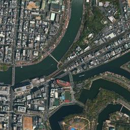 森之宮 (大阪砲兵工廠跡)周辺の現在の空中写真