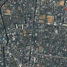 森之宮 (大阪砲兵工廠跡)周辺の現在の空中写真