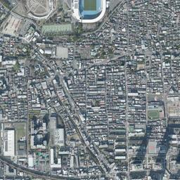 武蔵小杉周辺の現在の空中写真