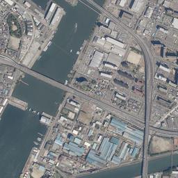 名古屋港 ガーデンふ頭周辺の現在の空中写真