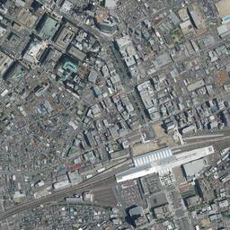 新潟 万代シテイ周辺の現在の空中写真