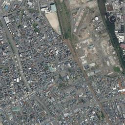新潟 万代シテイ周辺の現在の空中写真